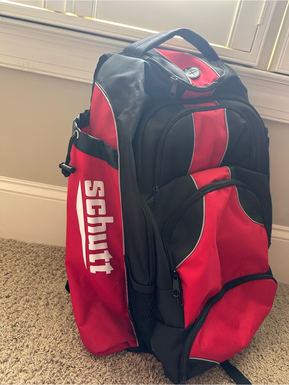 Baseball Bat Backpack - Black/Red